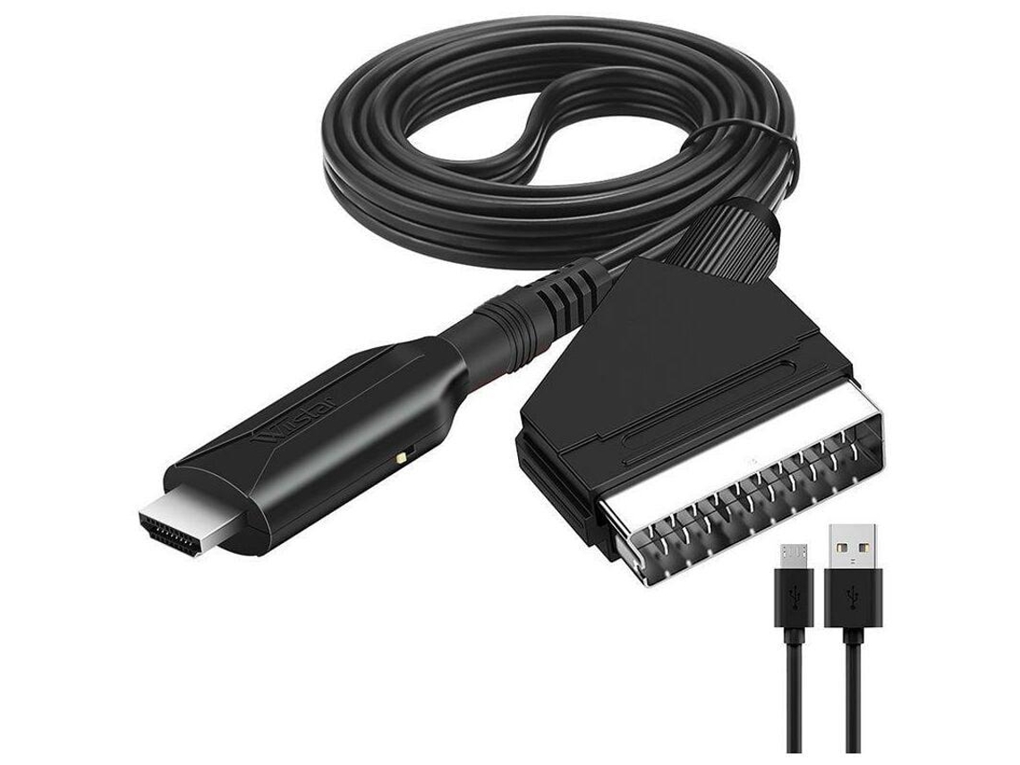 Cabo Scart Para Hdmi, Adaptador Scart Para Hdmi, Conversor De Áudio E Vídeo Scart Para Hdmi 1080p/720p Tudo Em Um