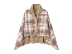 Manta Eifson Poncho Envolvente Y Cálido Con Botones, 130 X 80 Cm (color Camello)