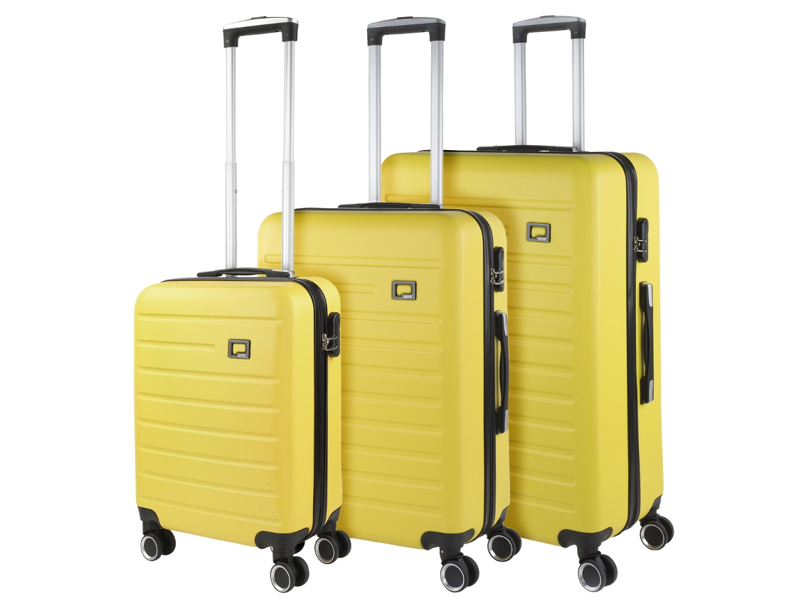 Juego De Maletas Rígidas Abs SKPAT Nantes amarillo (50X76x28 Cm - 95L)