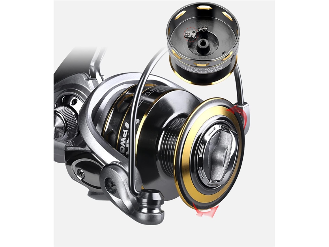 Carrete De Pesca Luya Long Cast Special Totalmente Metálico, Bucle Oblicuo Real, En El Mar, Carretes Para C...