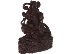 Decoración, Estatua De Madera De Cai Shen, Decoración Feng Shui, Estatua Para Atraer Riqueza Al Hogar.