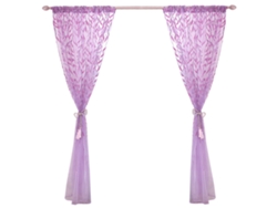 HYMNORA Cortinas para ventanas y puertas, elegante tela de encaje transparente para dormitorio y sala de estar, gasa transparente de poliéster de alta calidad