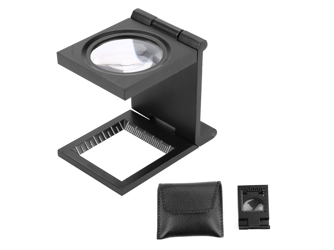 Lupa Plegable 10x Con Mango De Zinc Y Cristal Óptico Para Textiles (sin Led)