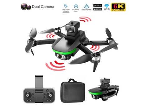 S5S Mini Drone con cámara 6K HD Evitación de obstáculos con láser (1 baterías - Duración de la batería: 18 min - Negro) YIZHOOD