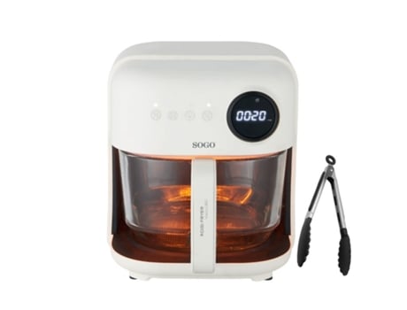 Freidora Sin Aceite SOGO Fre-Ss-10870 4,5L Digital Cristal Con Pinzas