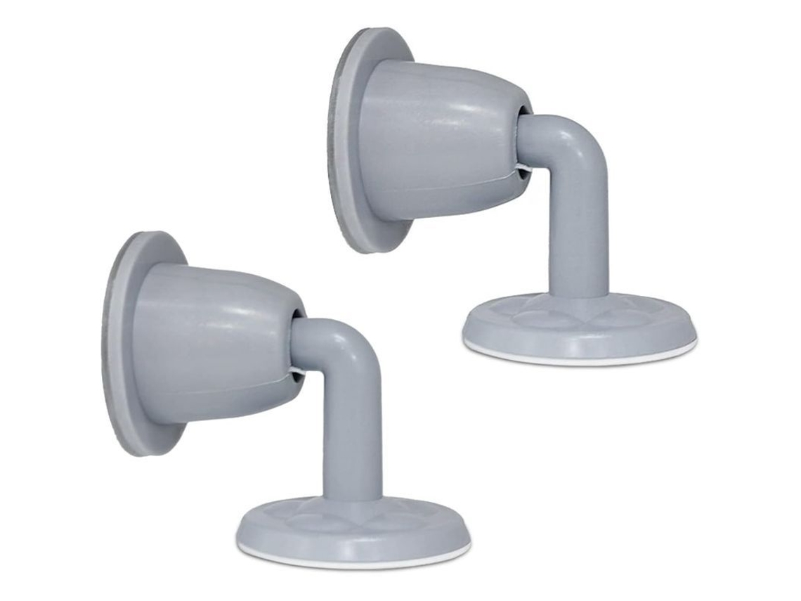 2 Topes De Puerta Silicona Autoadesivo 3m Impermeable Silencioso Para Suelo Y Pared Sin Perforar Gris
