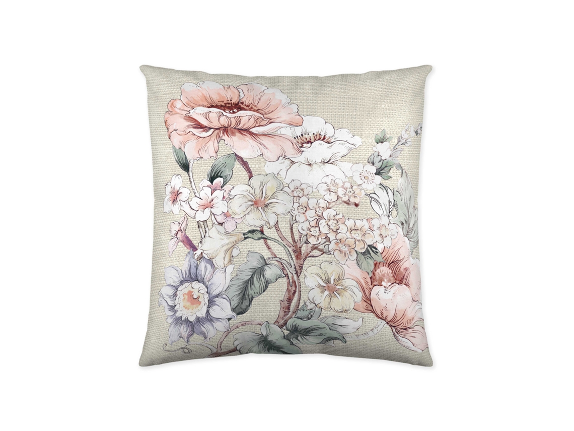 Funda cojín estampado sin relleno 50x50 cm algodón extra suave fabricado en España Matilde NATURALS