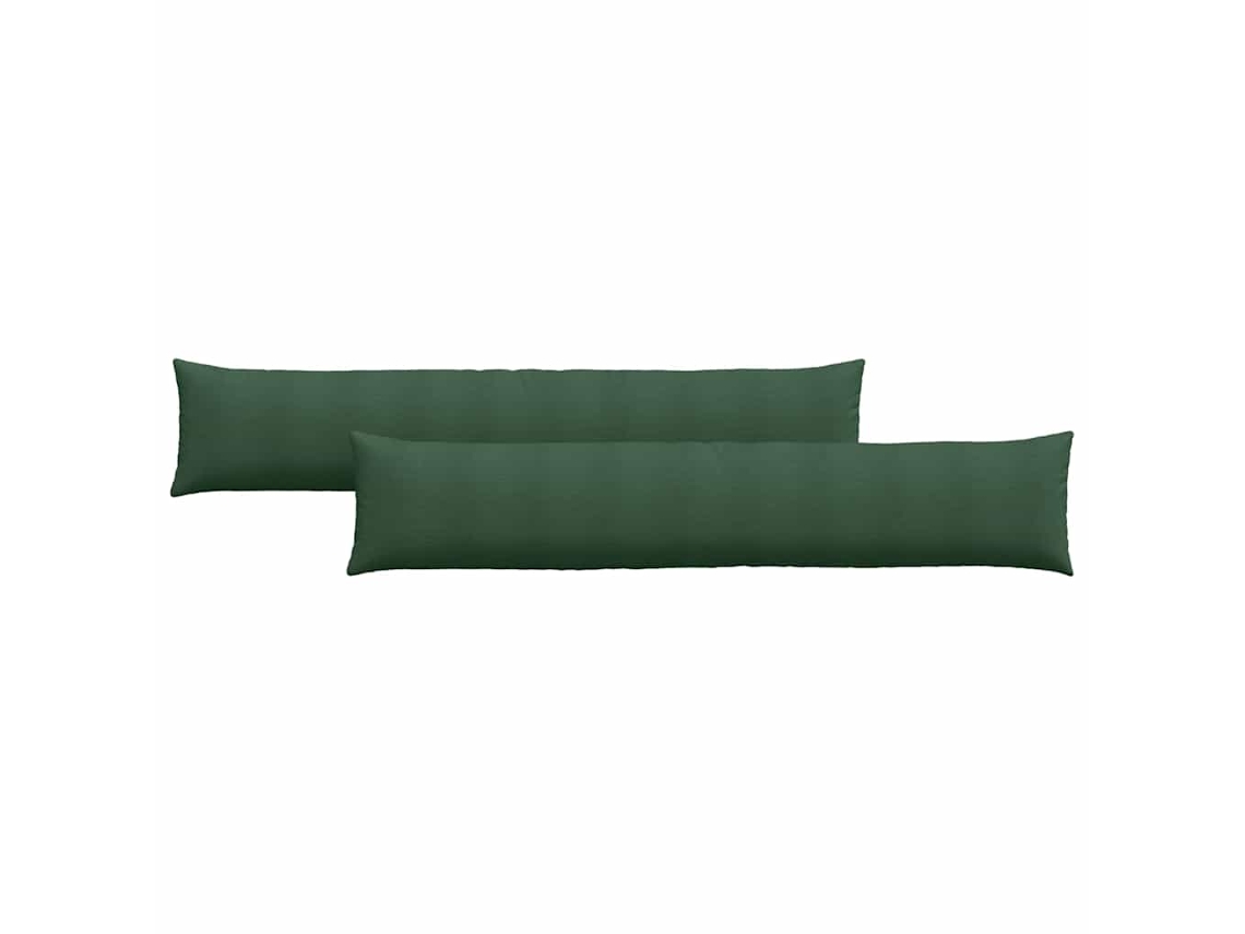 Juego de 2 cojines para sofá HARLANV1 de 200x40cm, color verde oscuro.