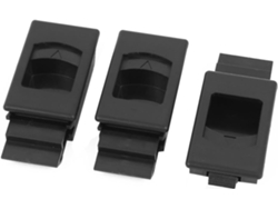 Plástico Cerradura Deslizante Rectangular Negro Puerta Ventana Armario, 3