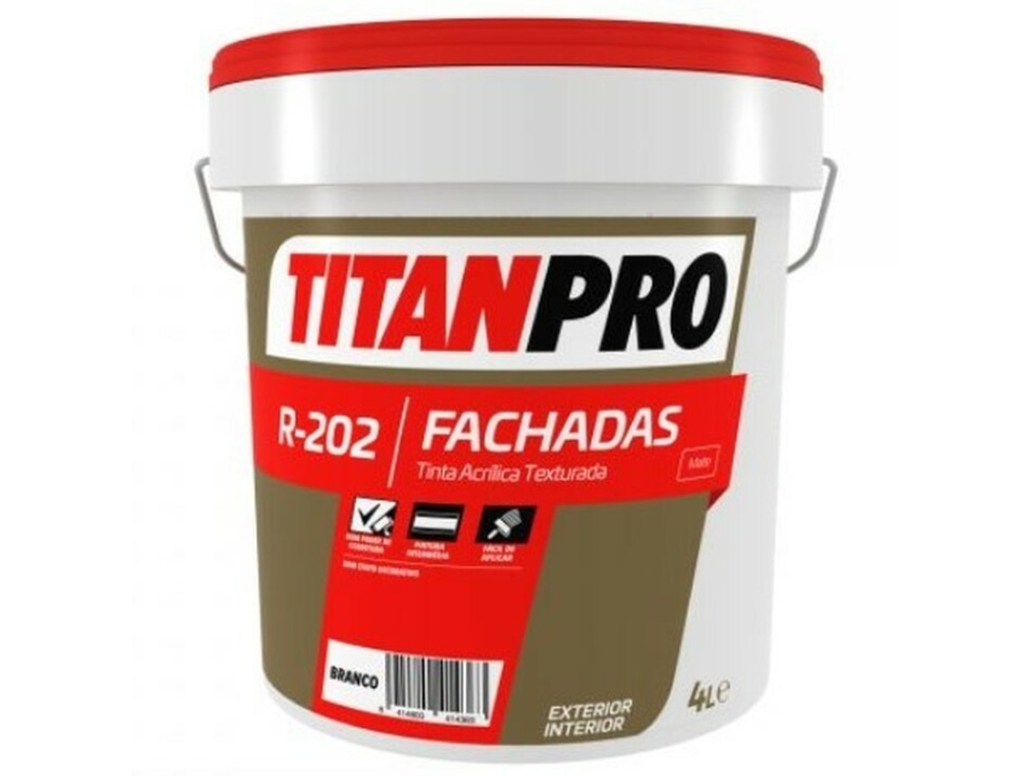Titanpro R-202 Revestimiento Acrílico Texturado Mate Blanco 15L