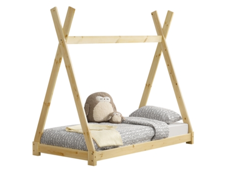 Estructura de Cama Infantil [EN.CASA] (Beige - Madera - 80x160 cm)