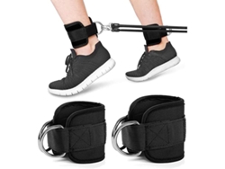 Correias de tornozelo Fitness Propinas de cinta de tornozelo Negro