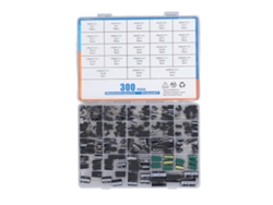 Kit De 300 Condensadores Electrolíticos De Aluminio Radial 23 Valores 10-2200uf 10v-50v