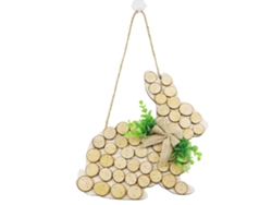 Colgante De Puerta De Pascua Con Conejo De Madera Decorativo Para Pared, Jardín O Balcón.