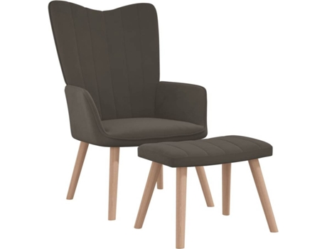 Silla de relajación VIDAXL Gris Terciopelo (61.5x69x95.5 cm)