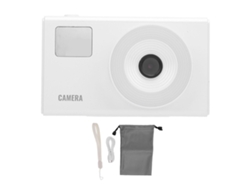 Cámara Digital 4k 48mp Hd Zoom 16x Estabilización Wdr Luz De Relleno Retro Compacta Para Adolescentes Estudiantes Blanca