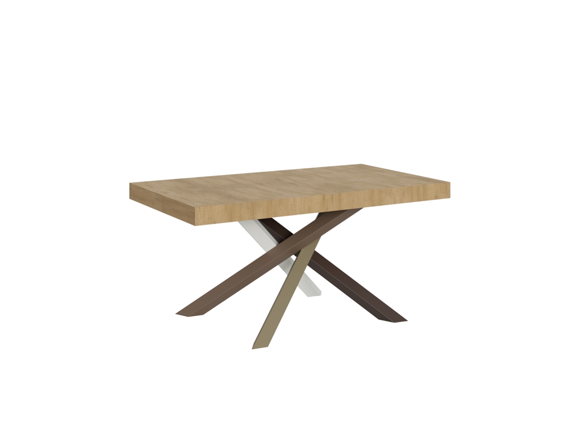 Mesa de Comedor ITAMOBY Volantis (90x160/420 - Paneles de Melamina - Roble Natural)