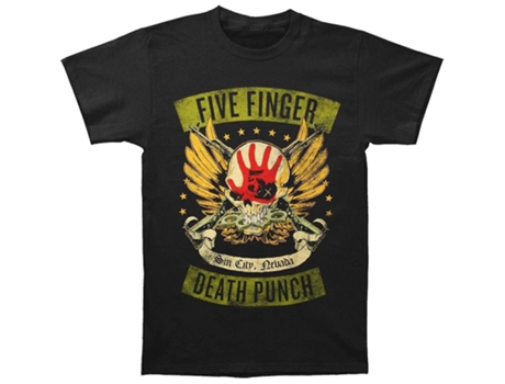 Camiseta ROCKINSTONE Five Finger Death Punch Locked & Loaded (L)