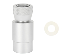 Adaptador De Válvula De Refresco De Co2 Conexión Asa 1/4bspp-tr21-4 Accesorio De Llenado Plateado
