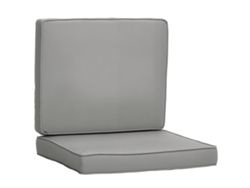 Cojines De Color Gris Claro Para Sillas De Jardín, Con Asiento Y Respaldo Desmontables.