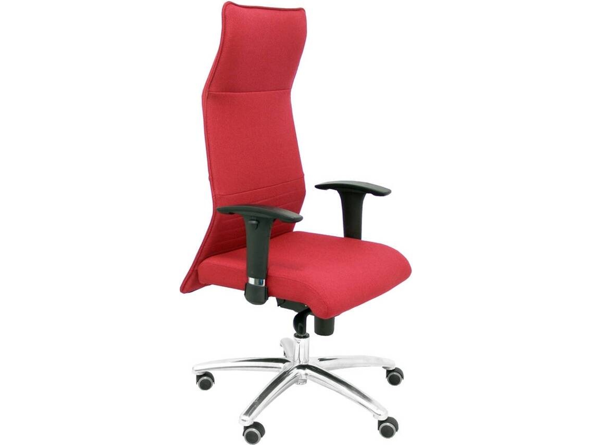 Silla de Escritorio Ejecutiva PYC Albacete Rojo con ruedas antiarañazos (Brazos Ajustables - Tejido)