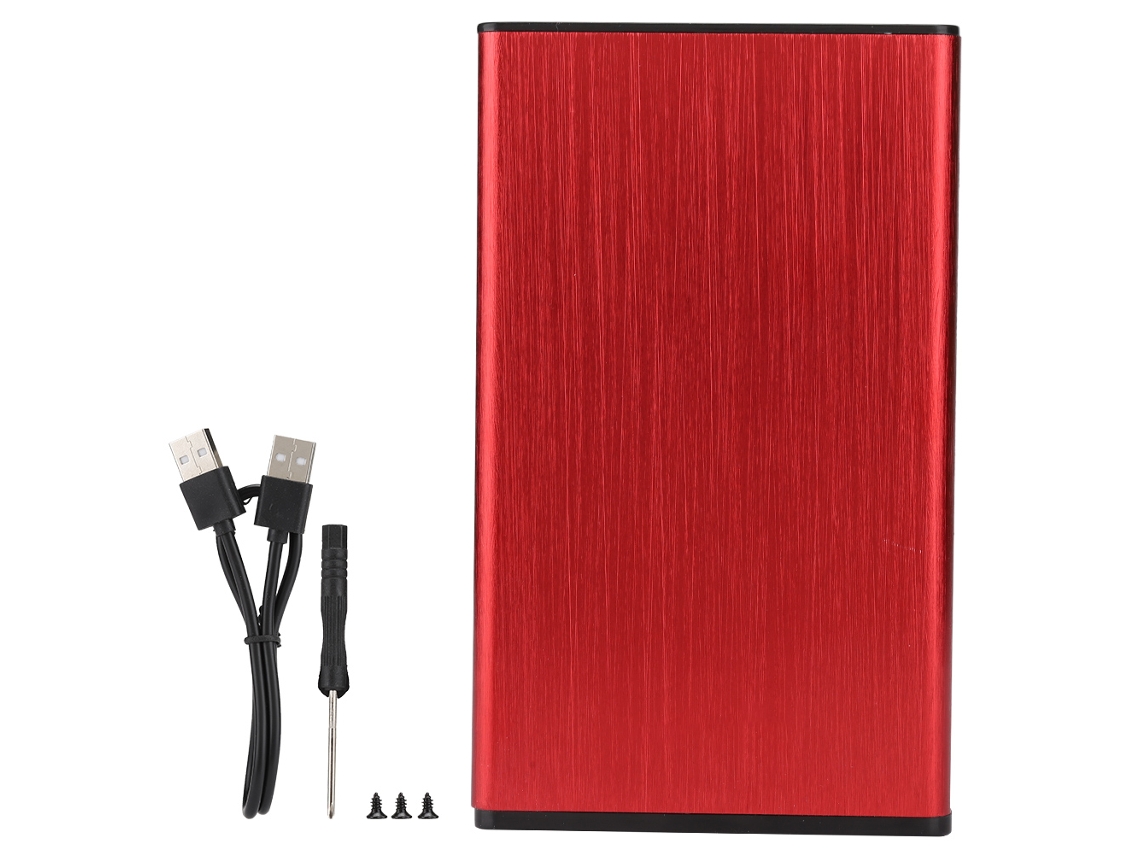 Caja Para Disco Duro Móvil (interfaz Usb2.0, Interfaz Sata) Caja De Almacenamiento Externa De 2.5 Pulgadas Para Portátiles De Aleación De Aluminio Con Acabado Cepillado