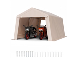 Carpa Garaje Trastero y Refugio Exterior 305x457x243cm con Estructura Zincada Tekmaquinas