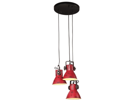 Lámpara de techo rojo desgastado 25 W E27 VIDAXL (30x30x100 cm)