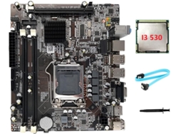 La Placa Base H55 Lga1156 Admite Procesadores Ddr3+ De Las Series I3 530 E I5 760 + Pasta Térmica