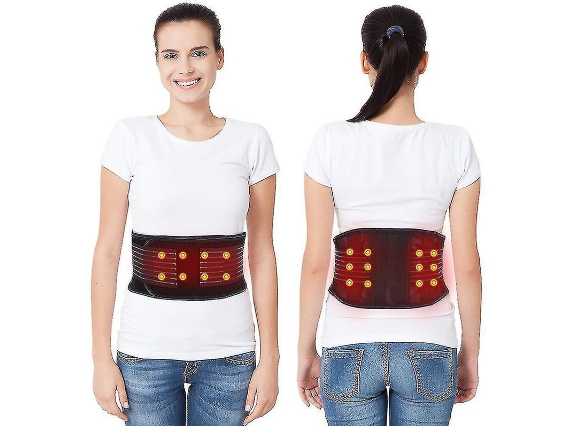 Dan26-cinturón Calefactable Para Dolor De Espalda Y Masaje - Alivio Lumbar Y Abdominal - Tallas M/l/xl M