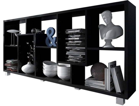Estante SELECTIONHOME Negro (Melamina - 68,5 x 161 x 25 cm)
