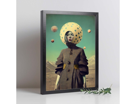 NACNIC Poster Sombreros De Lujo En Estilo Surrealismo Cinematográfico Ilustraciones Y Grabados De Historieta Abstracta Y Artística A4 Marcos Negros
