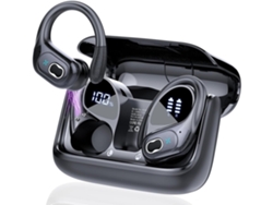 Auriculares inalámbricos Bluetooth 5,3 estéreo de graves profundos con gancho para la oreja micrófono con cancelación de ruido Enc Px7 resistente al agua YEMAESRE