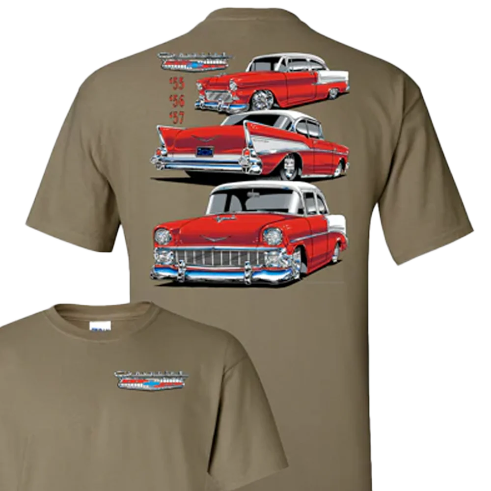 Tri-five Chevy T-shirt Unisex Rockinstone Size:xxxl