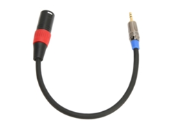 Cable De Micrófono Xlr Macho A Estéreo De 3,5 Mm Con Reducción De Ruido Sin Pérdidas, Conductor De Cobre, 30 Cm