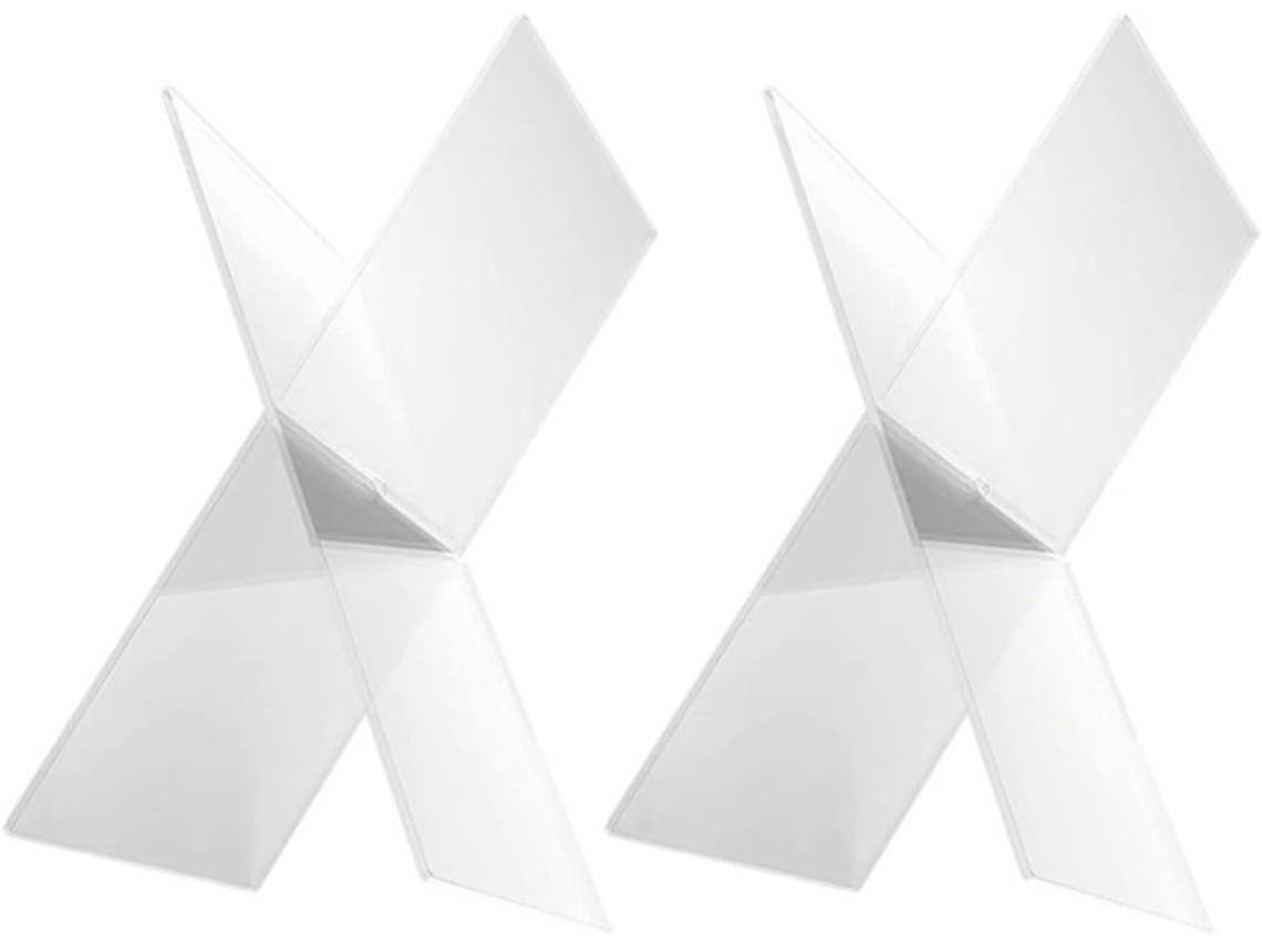 Soporte Para Libros, Organizador De Escritorio Para Libros, Forma De X, Acrílico Transparente, 2 Piezas.