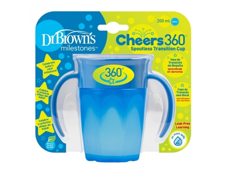 Vaso DR. BROWNS 360 S/Boquilha Azul C/Asas 200mL 192458.2