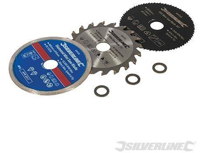 Conjunto de Disco de Corte para Mini Sierras Circulares SILVERLINE 604320 - 3 piezas