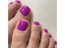 24 Uñas Postizas Cortas, Cobertura Completa, Decoración para Pedicura, para Mujeres que Buscan Estilos Hengrongshen
