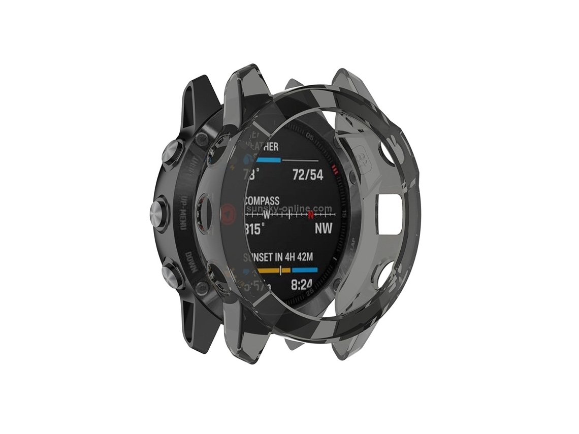 Funda protectora para reloj inteligente Garmin Fenix 6 TPU Half Cover (negro)