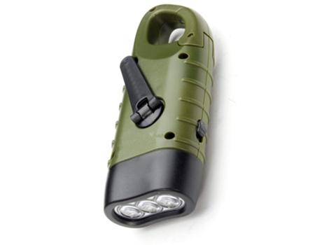 Hand Cranking Solar Powered Rechargeable Flashlight Emergency LED Flashlight Quick Snap Clip Backpack Flashlight Torch Weather Ready for Camping