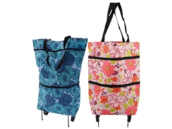 Juego de 2 bolsas de compra plegables con ruedas para almacenamiento y organización GOKOCO