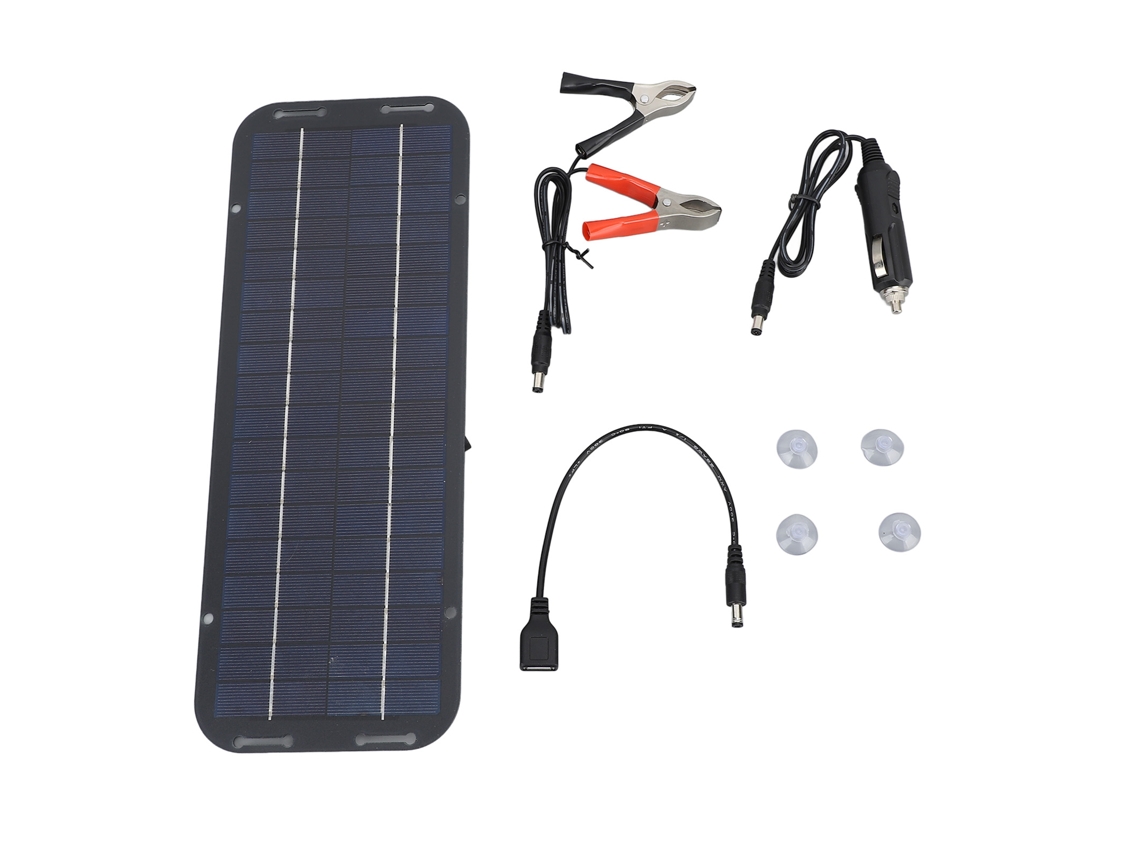 Cargador Portátil De Panel Solar De 12 V Y 5 W Para Coche, Barco, Motocicleta, Energía Renovable, Polisilicio