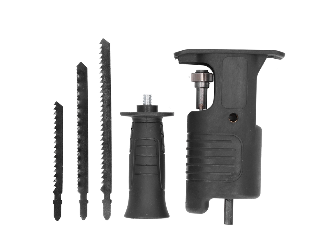Kit de accesorio para taladro inalámbrico con sierra recíproca y hojas para cortar madera, metal y sierras de calar.