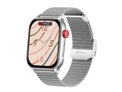 Reloj inteligente KR86 con llamadas Bluetooth, asistente de voz con IA, descanso nocturno y monitorización del sueño, plateado, Bestvite