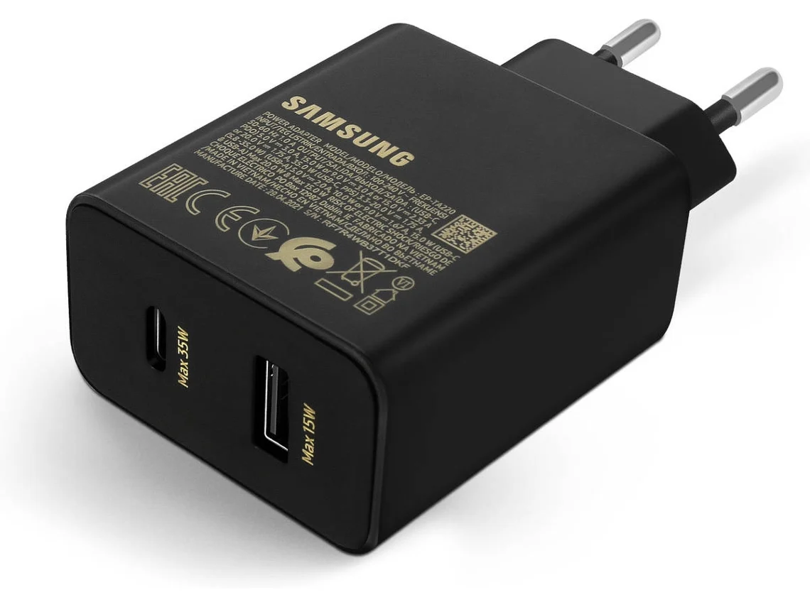Adaptador de Corriente SAMSUNG Fast Duo 35W Negro