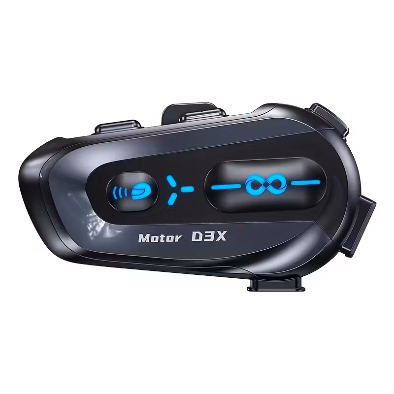Intercomunicador para casco de motocicleta, alcance de 600 m, Bluetooth, cancelación de ruido, batería de 1000 mAh Rosae