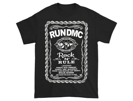 Camiseta ROCKINSTONE de whisky Run DMC Rock And Rule (XXXL)