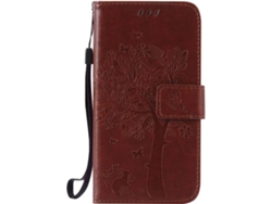 Funda Samsung Galaxy S5 i9600 HONGWE. Marrón
