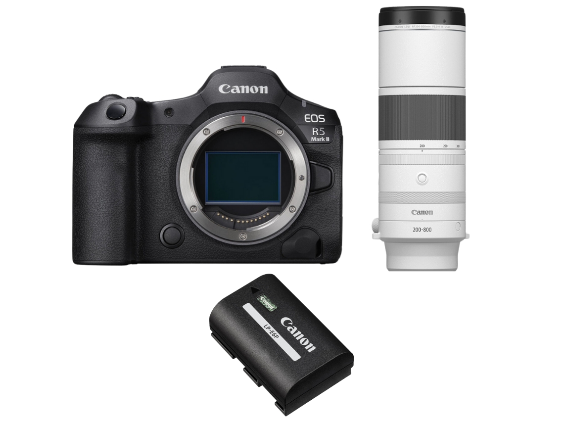 Canon Eos R5 Mark Ii + Rf 200-800mm F/6.3-9 Is Usm + 1 Canon Lp-e6p + Ebook “20 Consejos Para Fotos Que Impactan”